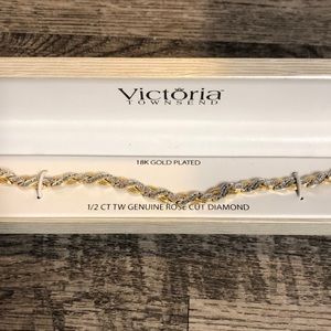 Victoria Townsend 1/2 CT TW Genuine Rose Cut Diamond bracelet